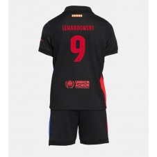 Barcelona Robert Lewandowski #9 Bortedraktsett Barn 2024-25 Kortermet (+ korte bukser)